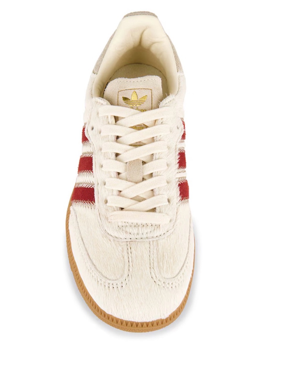 adidas Samba Classic Low-Top Sneaker in White with Red Stripes - Picture 9 of 10